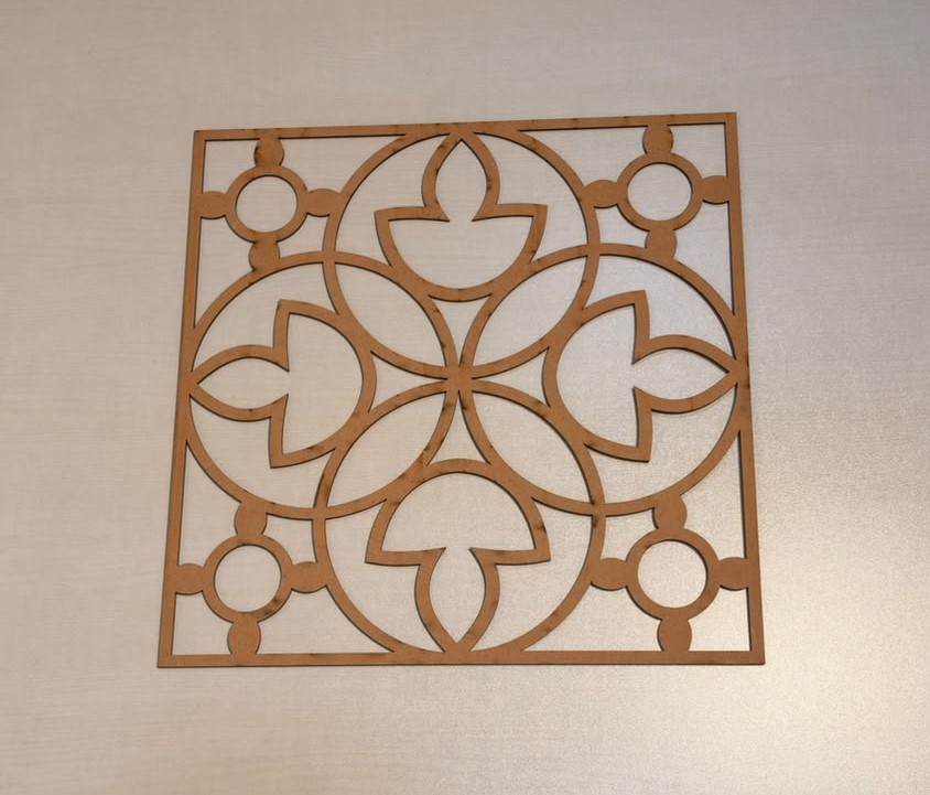 Square Jaali Wooden Wall Art